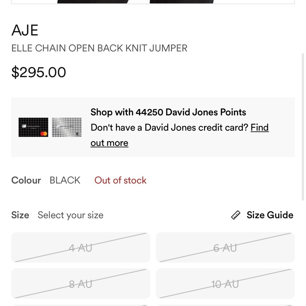 AJE Elle Chain Open Back Knit Jumper in Black Size XS - Picture 15 of 16